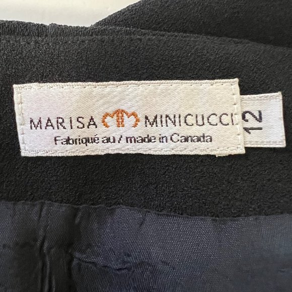 Marisa Minicucci Womens Faux Wrap Pencil Skirt Black Knee Length size 12 - Picture 6 of 8